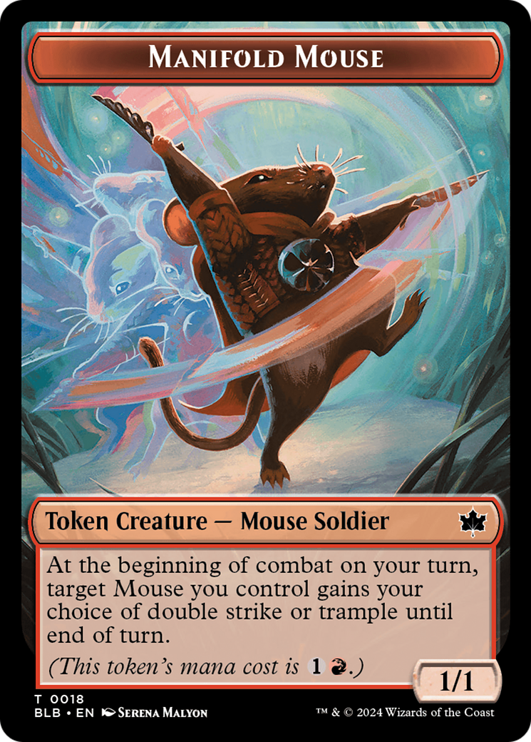 Sword // Manifold Mouse Double-Sided Token [Bloomburrow Tokens] | Pegasus Games WI