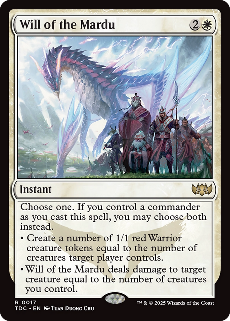 Will of the Mardu [Tarkir: Dragonstorm Commander] | Pegasus Games WI