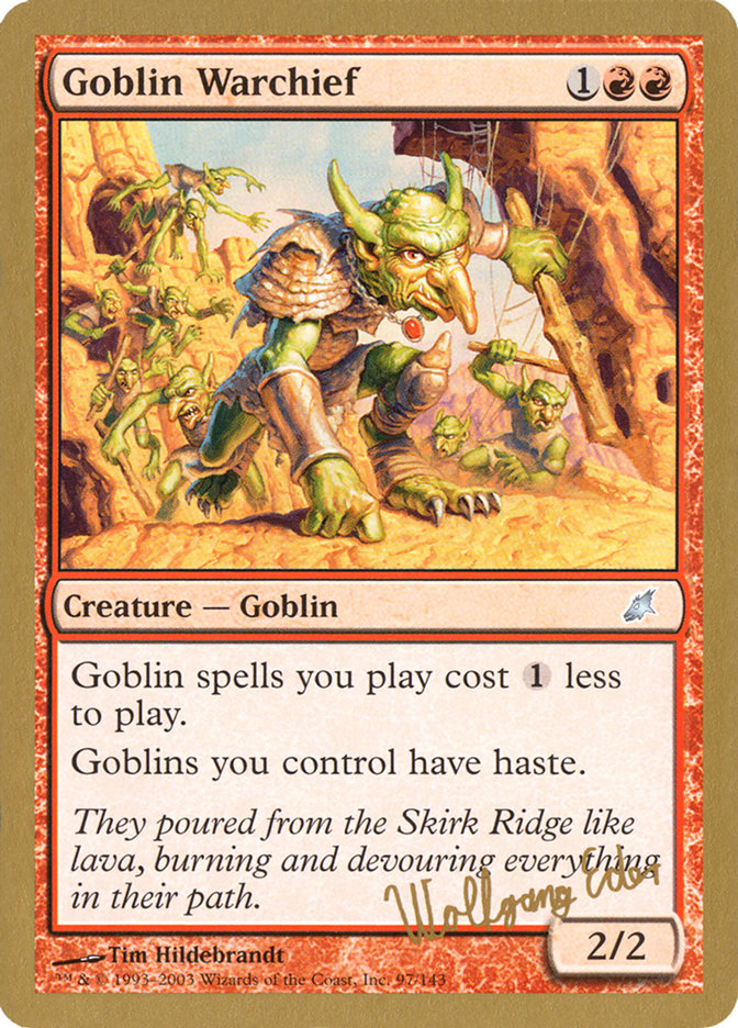 Goblin Warchief (Wolfgang Eder) [World Championship Decks 2003] | Pegasus Games WI