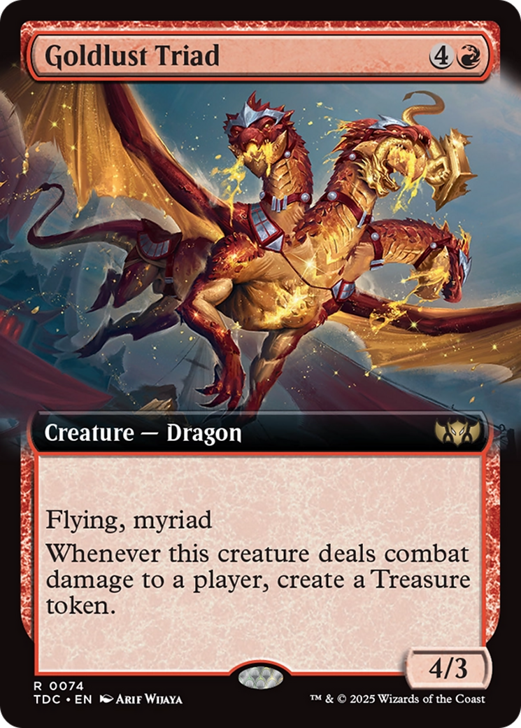 Goldlust Triad (Extended Art) [Tarkir: Dragonstorm Commander] | Pegasus Games WI