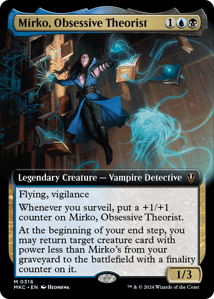Mirko, Obsessive Theorist (Extended Art) [Murders at Karlov Manor Commander] | Pegasus Games WI