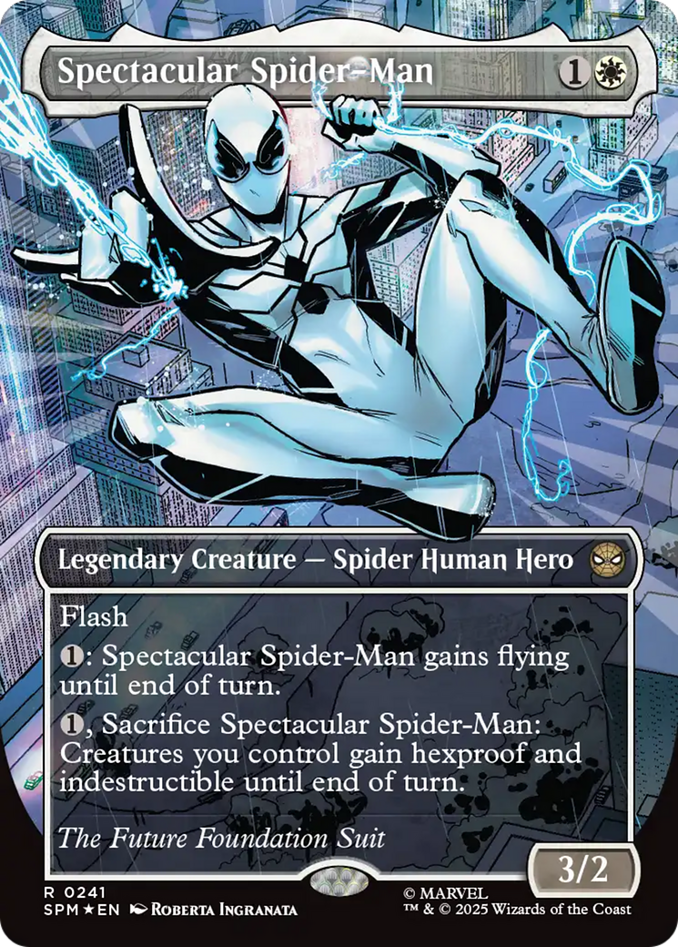 Spectacular Spider-Man (0241) (Borderless) (Textured Foil) [Marvel's Spider-Man] | Pegasus Games WI