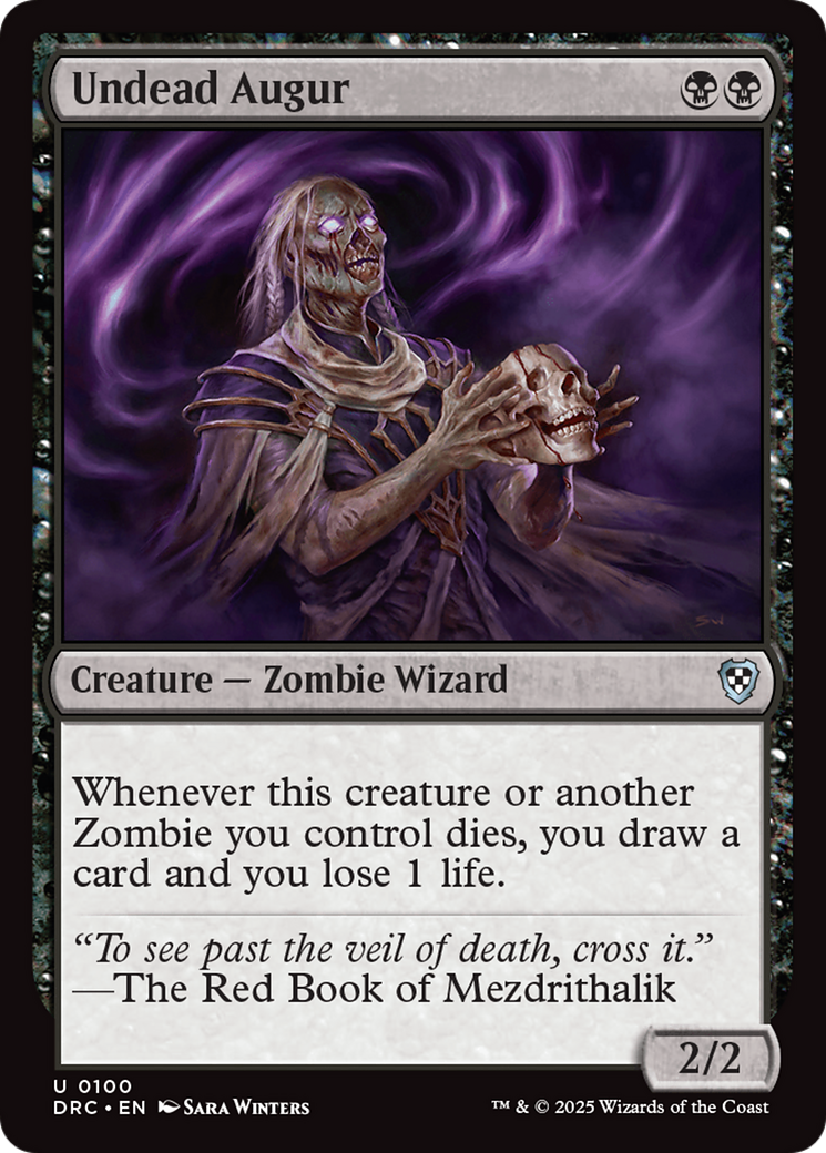 Undead Augur [Aetherdrift Commander] | Pegasus Games WI