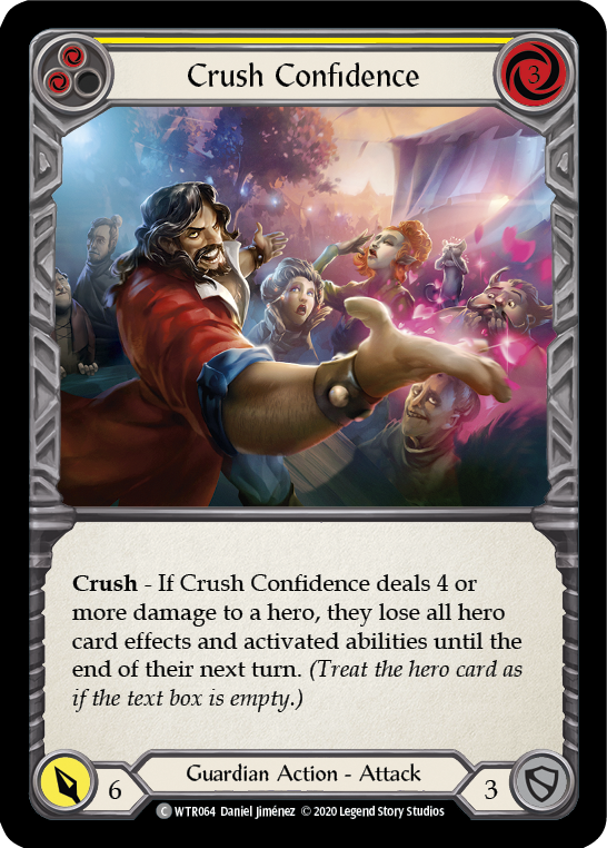 Crush Confidence (Yellow) [U-WTR064] (Welcome to Rathe Unlimited)  Unlimited Rainbow Foil | Pegasus Games WI