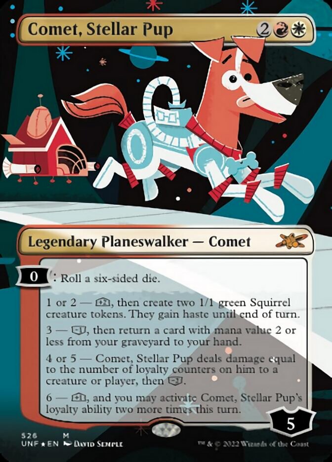 Comet, Stellar Pup (Borderless) (Galaxy Foil) [Unfinity] | Pegasus Games WI