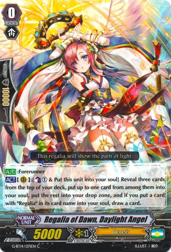 Regalia of Dawn, Daylight Angel (G-BT14/071EN) [Divine Dragon Apocrypha] | Pegasus Games WI