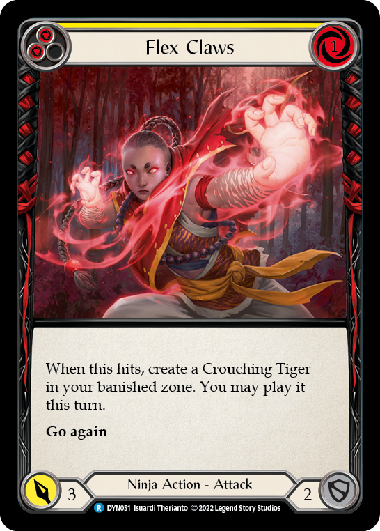 Flex Claws (Yellow) [DYN051] (Dynasty)  Rainbow Foil | Pegasus Games WI