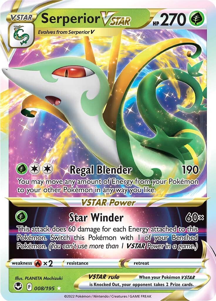 Serperior VSTAR (008/195) [Sword & Shield: Silver Tempest] | Pegasus Games WI