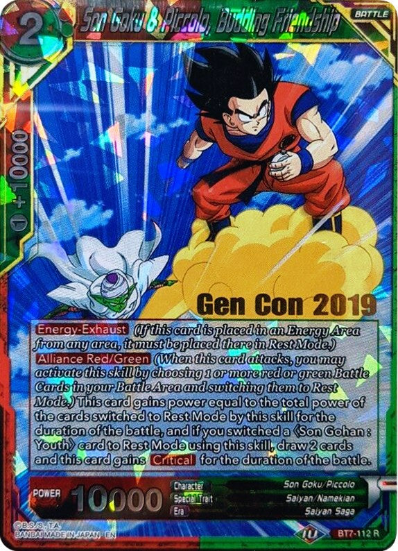 Son Goku & Piccolo, Budding Friendship (Gen Con 2019) (BT7-112_PR) [Promotion Cards] | Pegasus Games WI