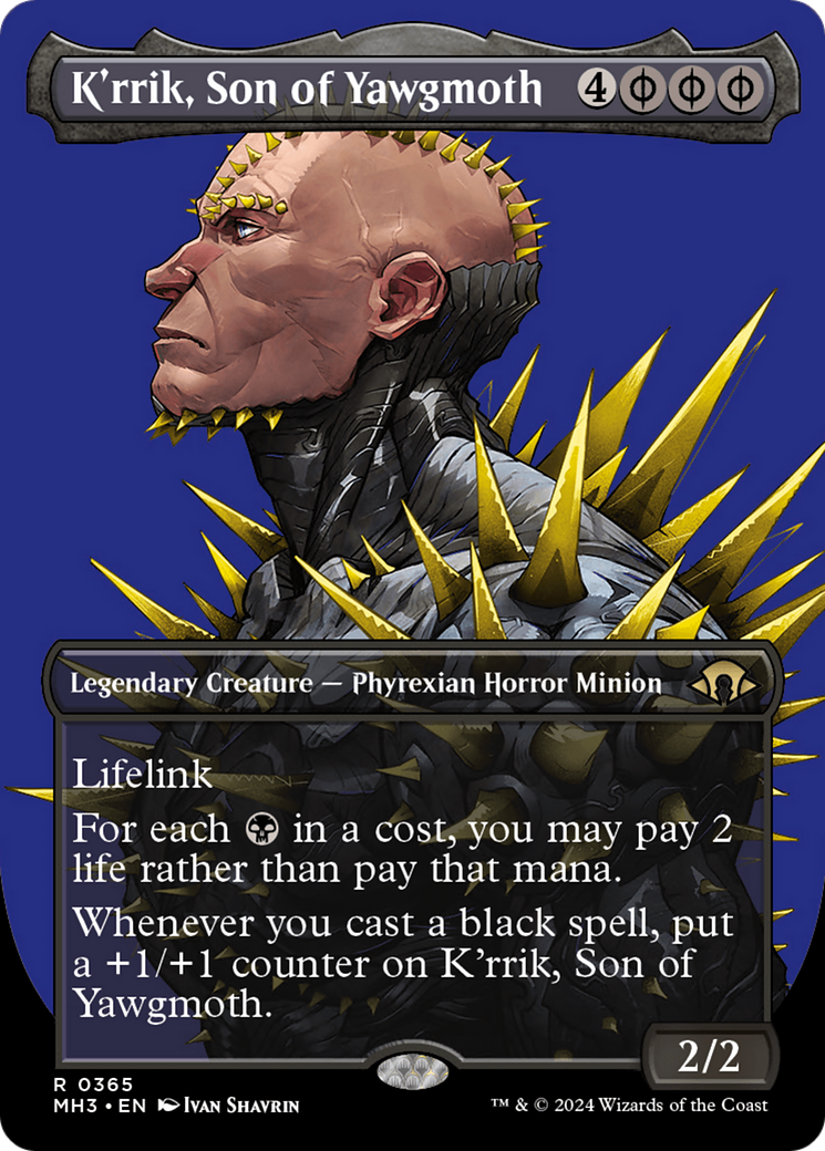 K'rrik, Son of Yawgmoth (Borderless) [Modern Horizons 3] | Pegasus Games WI