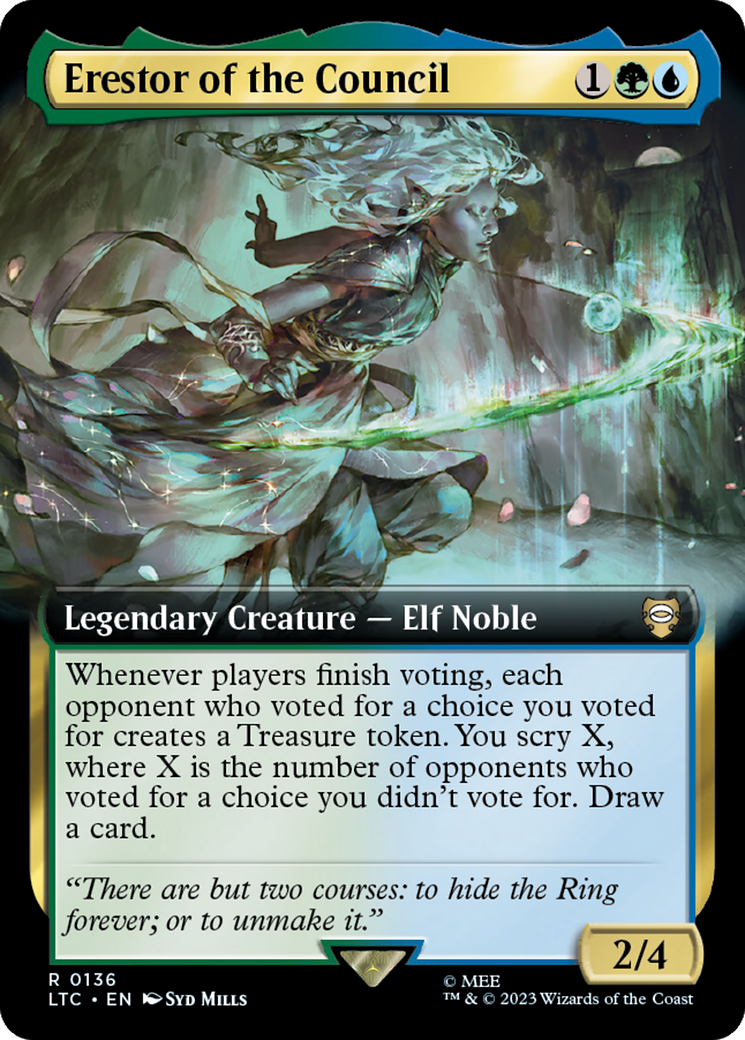 Erestor of the Council (Extended Art) [The Lord of the Rings: Tales of Middle-Earth Commander] | Pegasus Games WI