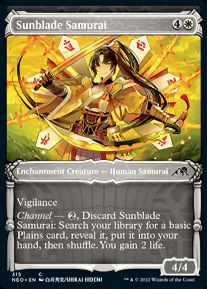 Sunblade Samurai (Showcase Samurai) [Kamigawa: Neon Dynasty] | Pegasus Games WI