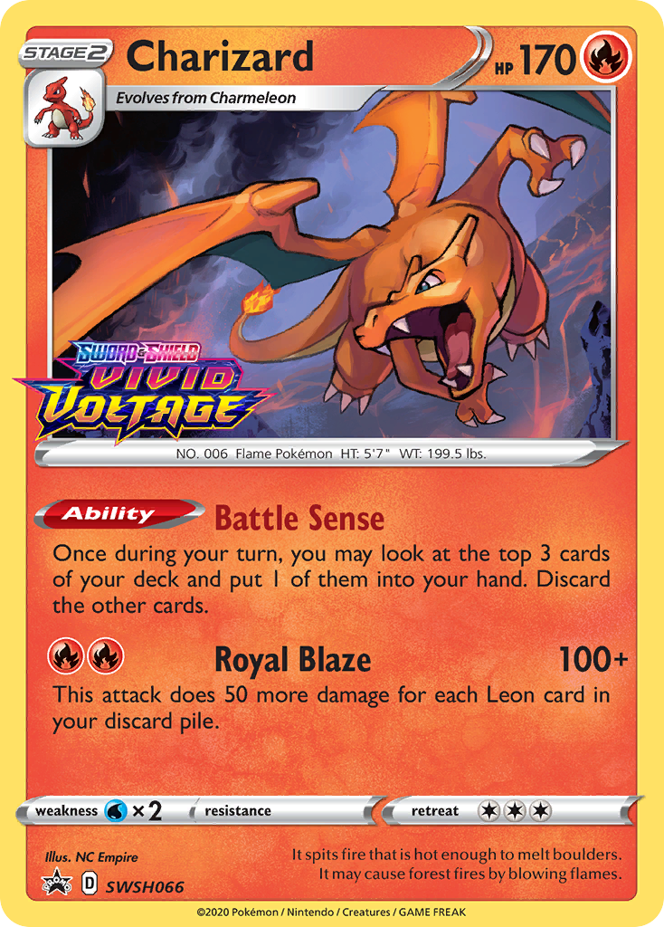 Charizard (SWSH066) (Prerelease Promo) [Sword & Shield: Black Star Promos] | Pegasus Games WI