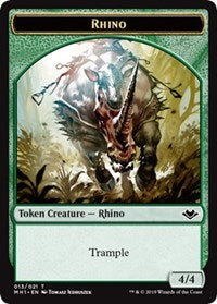 Rhino (013) // Spirit (016) Double-Sided Token [Modern Horizons Tokens] | Pegasus Games WI