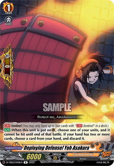 Deploying Defense! Yoh Asakura (D-TB03/048EN) [Shaman King] | Pegasus Games WI
