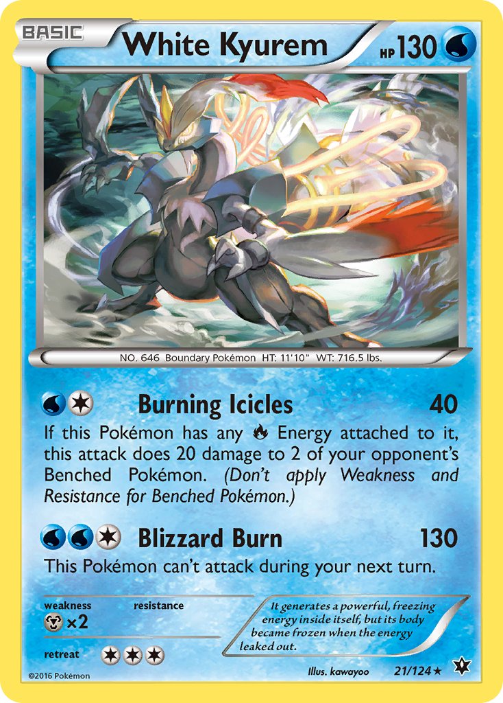 White Kyurem (21/124) (Theme Deck Exclusive) [XY: Fates Collide] | Pegasus Games WI