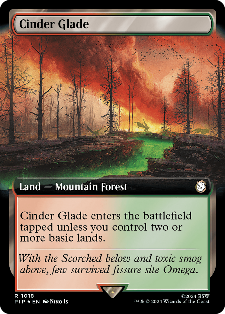 Cinder Glade (Extended Art) (Surge Foil) [Fallout] | Pegasus Games WI