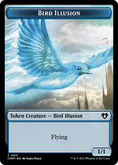 Bird // Bird Illusion Double-Sided Token [Commander Masters Tokens] | Pegasus Games WI