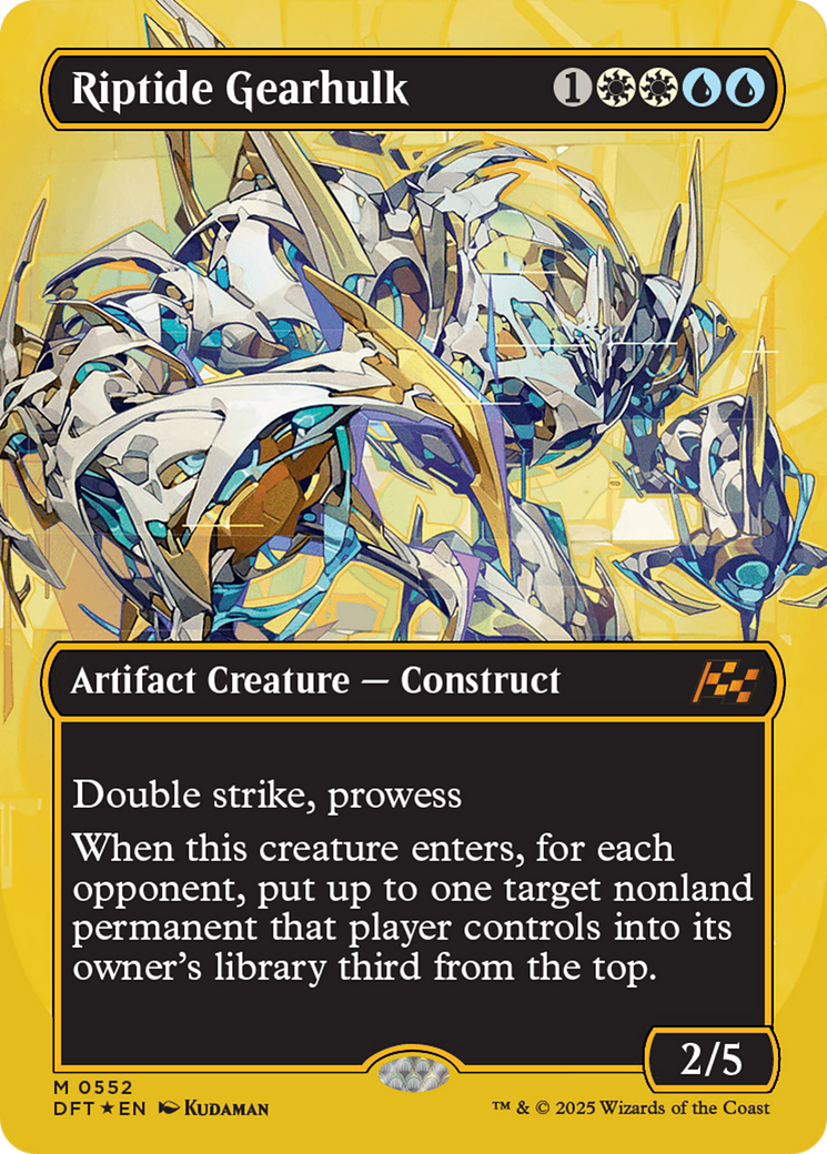 Riptide Gearhulk (Borderless) (First-Place Foil) [Aetherdrift] | Pegasus Games WI