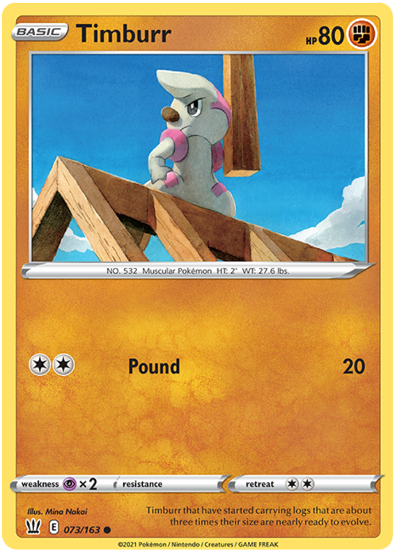 Timburr (073/163) [Sword & Shield: Battle Styles] | Pegasus Games WI