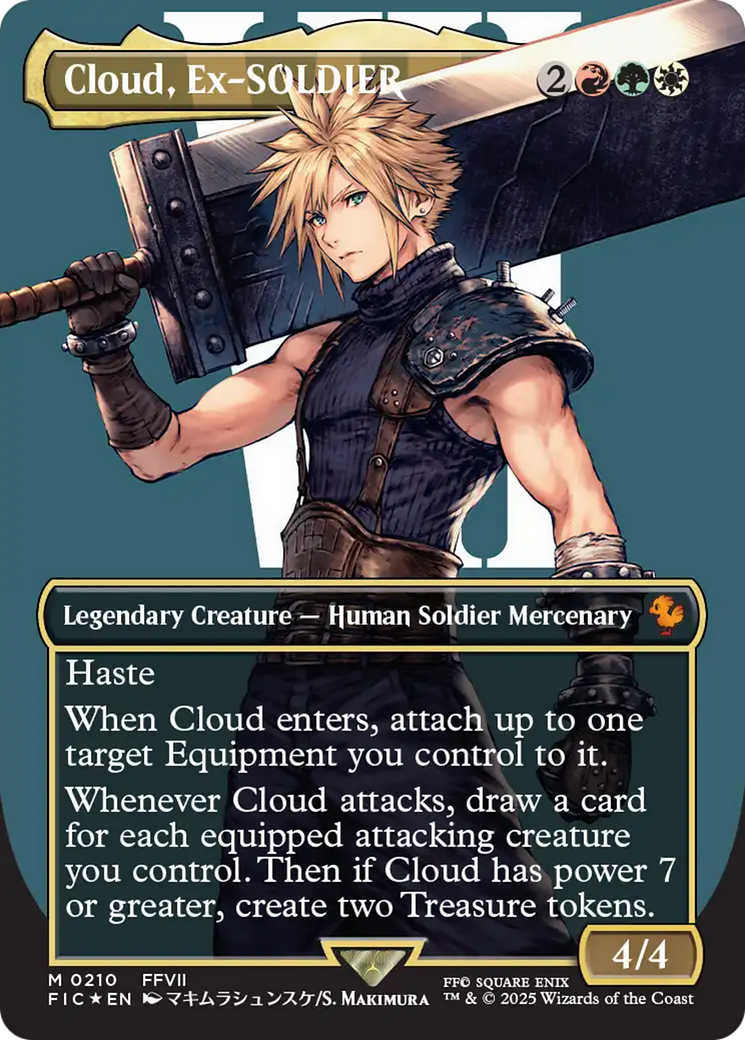 Cloud, Ex-SOLDIER (Borderless) (Surge Foil) [FINAL FANTASY Commander] | Pegasus Games WI