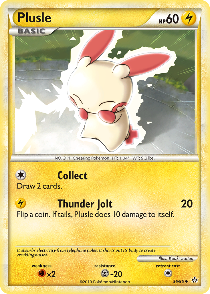 Plusle (36/95) [HeartGold & SoulSilver: Unleashed] | Pegasus Games WI