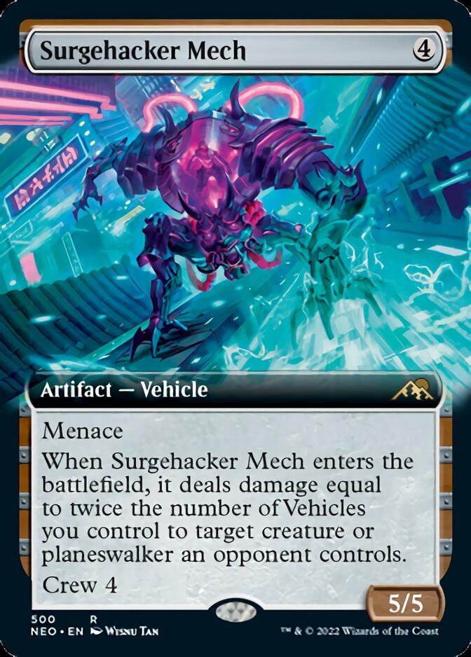 Surgehacker Mech (Extended Art) [Kamigawa: Neon Dynasty] | Pegasus Games WI