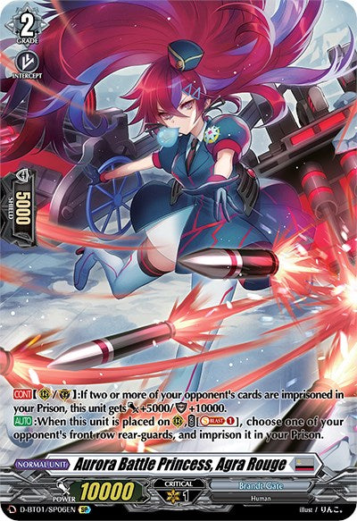 Aurora Battle Princess, Agra Rouge (D-BT01/SP06EN) [Genesis of the Five Greats] | Pegasus Games WI