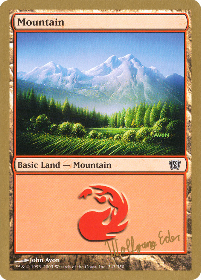 Mountain (we343) (Wolfgang Eder) [World Championship Decks 2003] | Pegasus Games WI