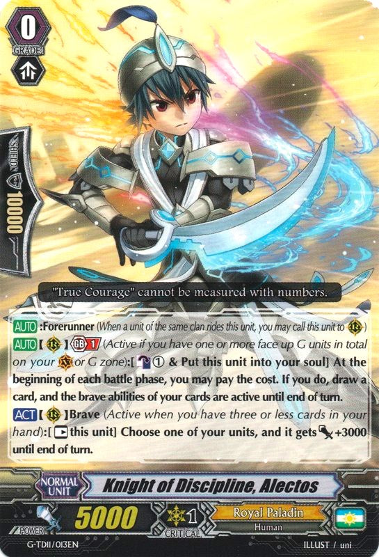Knight of Discipline, Alectos (G-TD11/013EN) [Divine Knight of Heavenly Decree] | Pegasus Games WI