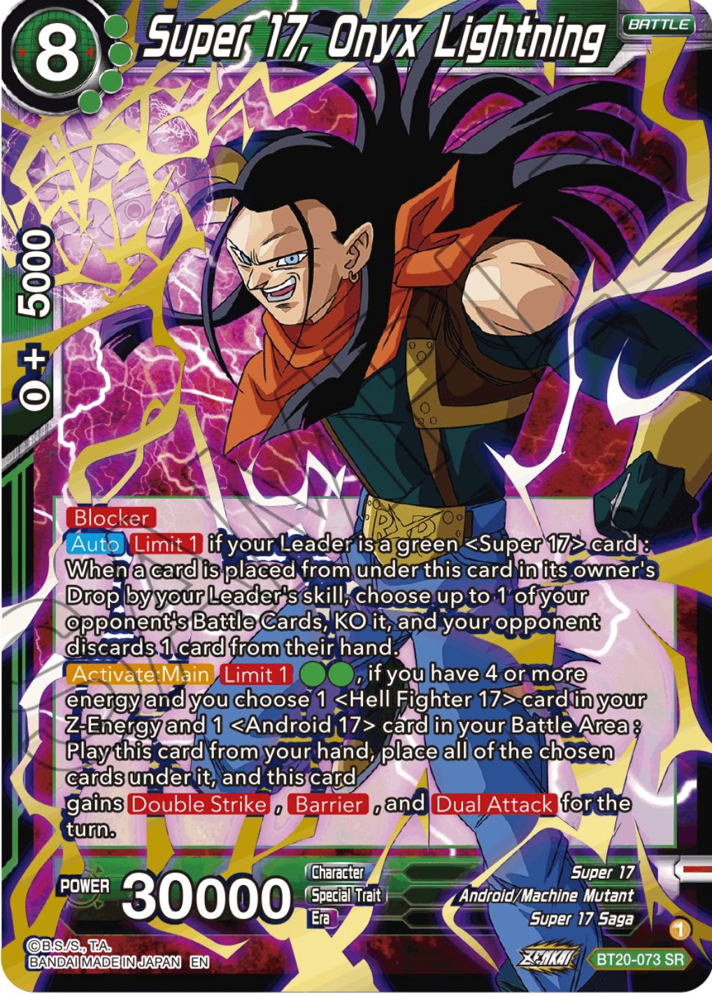 Super 17, Onyx Lightning (BT20-073) [Power Absorbed] | Pegasus Games WI