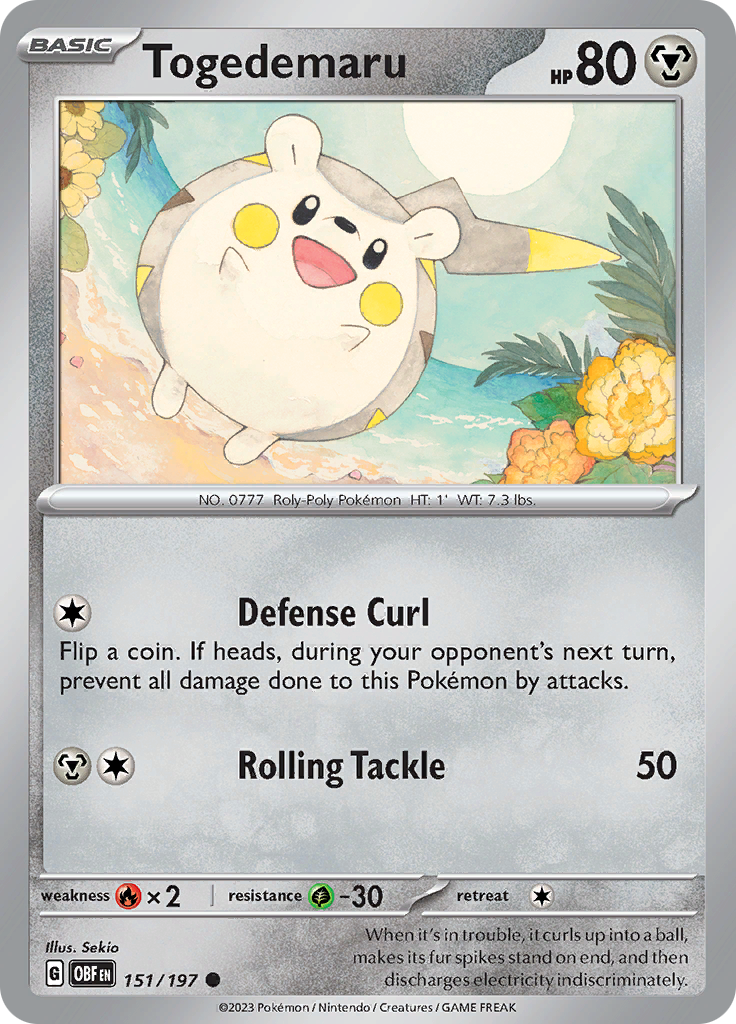 Togedemaru (151/197) [Scarlet & Violet: Obsidian Flames] | Pegasus Games WI