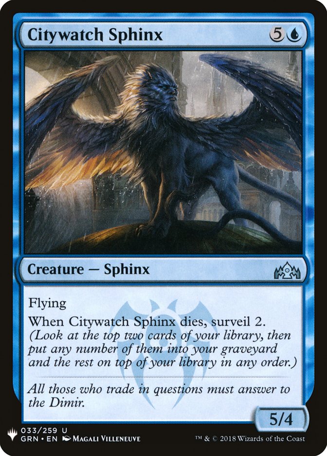 Citywatch Sphinx [Mystery Booster] | Pegasus Games WI