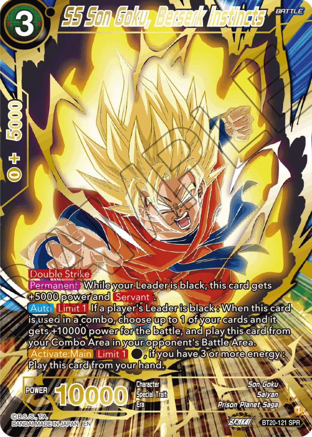 SS Son Goku, Berserk Instincts (SPR) (BT20-121) [Power Absorbed] | Pegasus Games WI