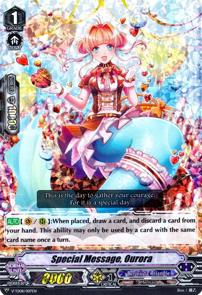 Special Message, Ourora (Parallel Foil) (V-TD08/007EN) [Schokolade Melody] | Pegasus Games WI