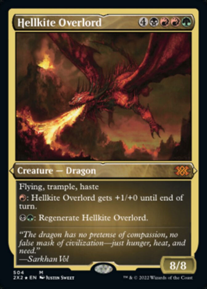 Hellkite Overlord (Foil Etched) [Double Masters 2022] | Pegasus Games WI