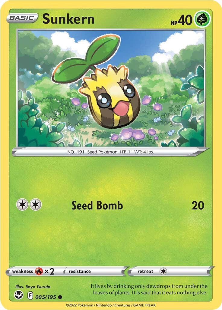 Sunkern (005/195) [Sword & Shield: Silver Tempest] | Pegasus Games WI