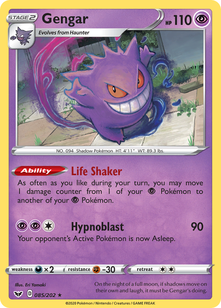 Gengar (085/202) [Sword & Shield: Base Set] | Pegasus Games WI