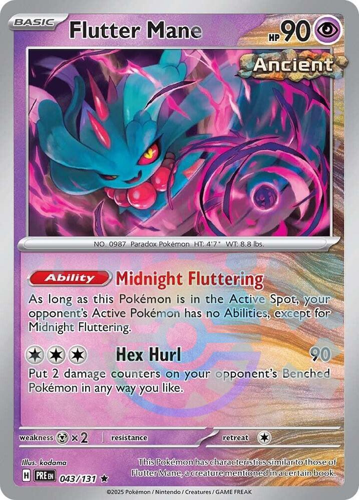 Flutter Mane (043/131) (Poke Ball Pattern) [Scarlet & Violet: Prismatic Evolutions] | Pegasus Games WI