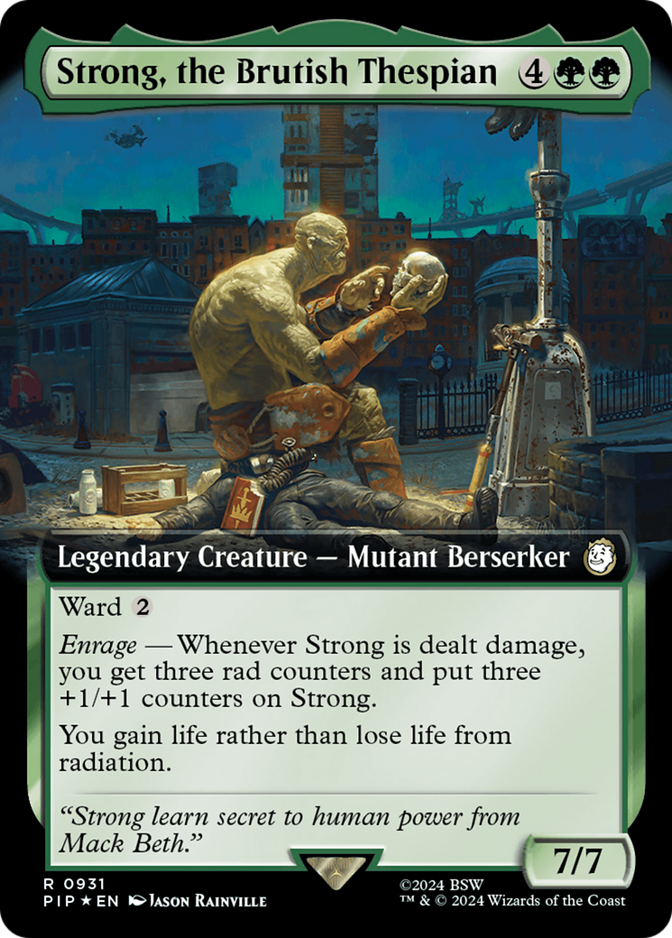 Strong, the Brutish Thespian (Extended Art) (Surge Foil) [Fallout] | Pegasus Games WI