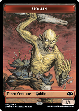 Goblin // Marit Lage Double-Sided Token [Dominaria Remastered Tokens] | Pegasus Games WI