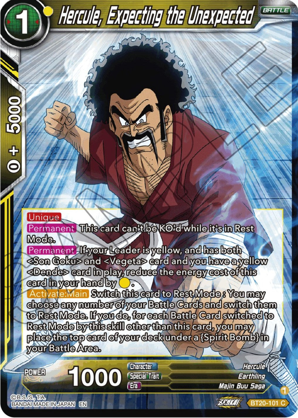 Hercule, Expecting the Unexpected (BT20-101) [Power Absorbed] | Pegasus Games WI