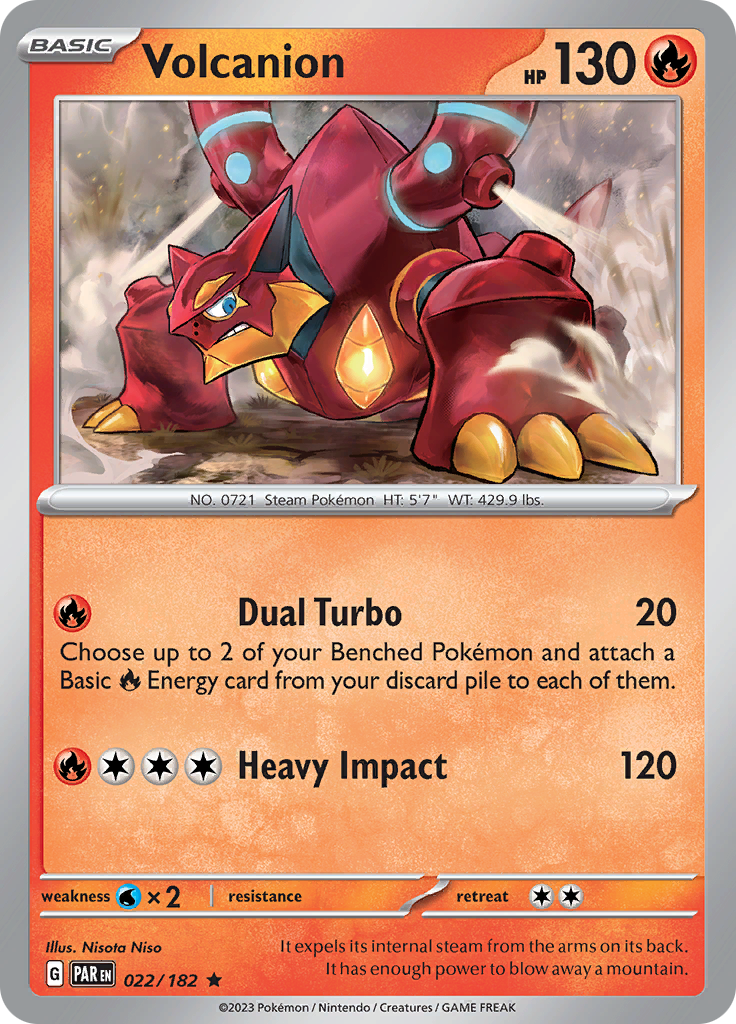 Volcanion (022/182) [Scarlet & Violet: Paradox Rift] | Pegasus Games WI