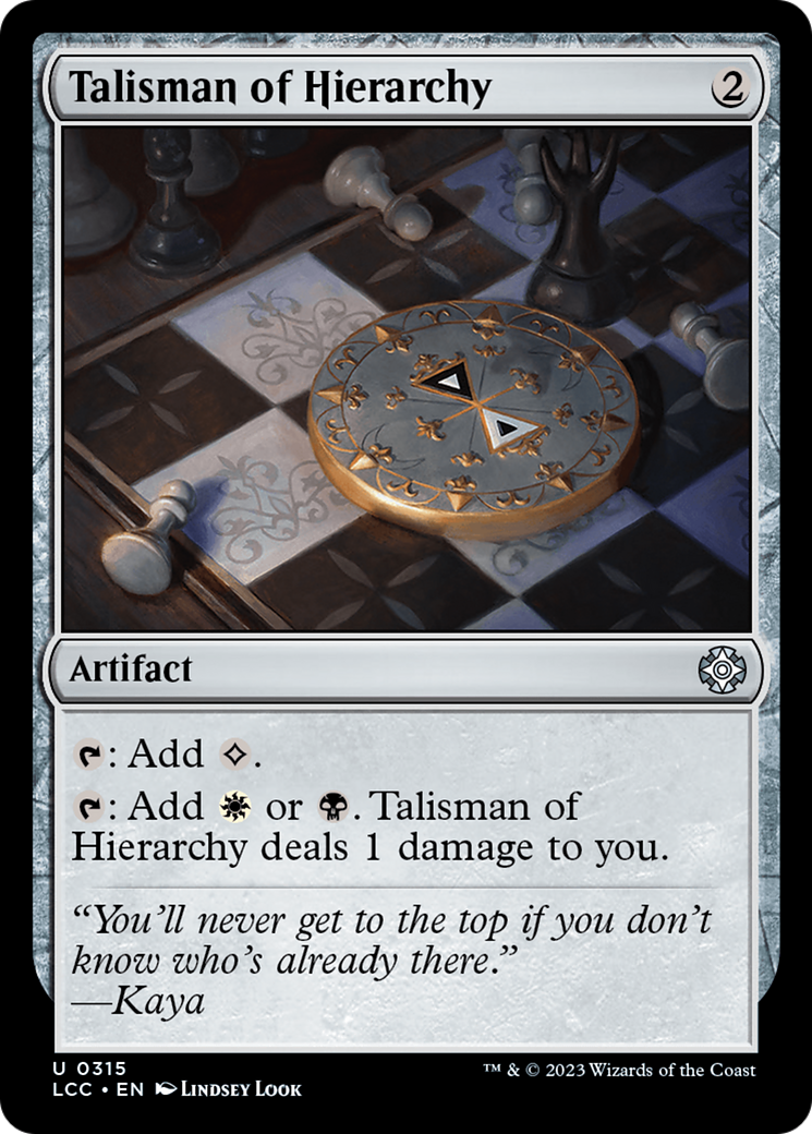 Talisman of Hierarchy [The Lost Caverns of Ixalan Commander] | Pegasus Games WI