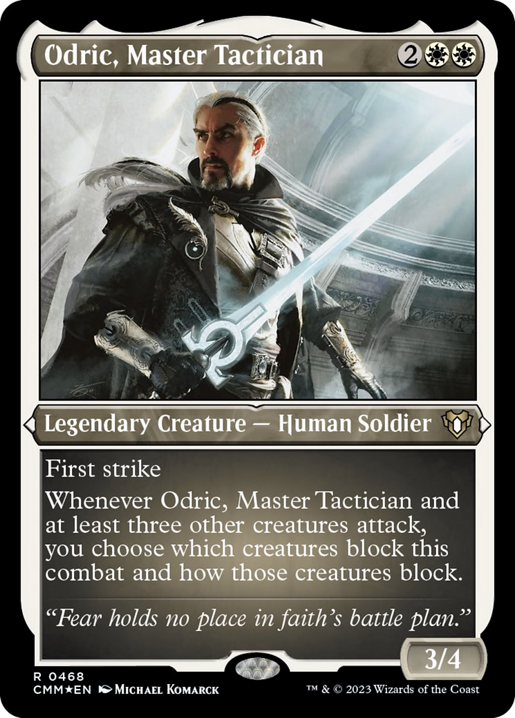 Odric, Master Tactician (Foil Etched) [Commander Masters] | Pegasus Games WI