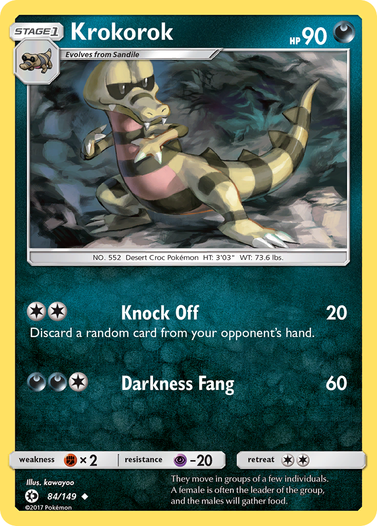 Krokorok (84/149) [Sun & Moon: Base Set] | Pegasus Games WI