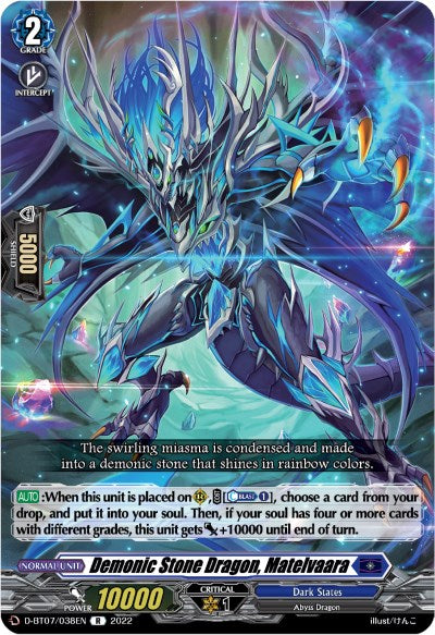 Demonic Stone Dragon, Matelvaara (D-BT07/038EN) [Raging Flames Against Emerald Storm] | Pegasus Games WI