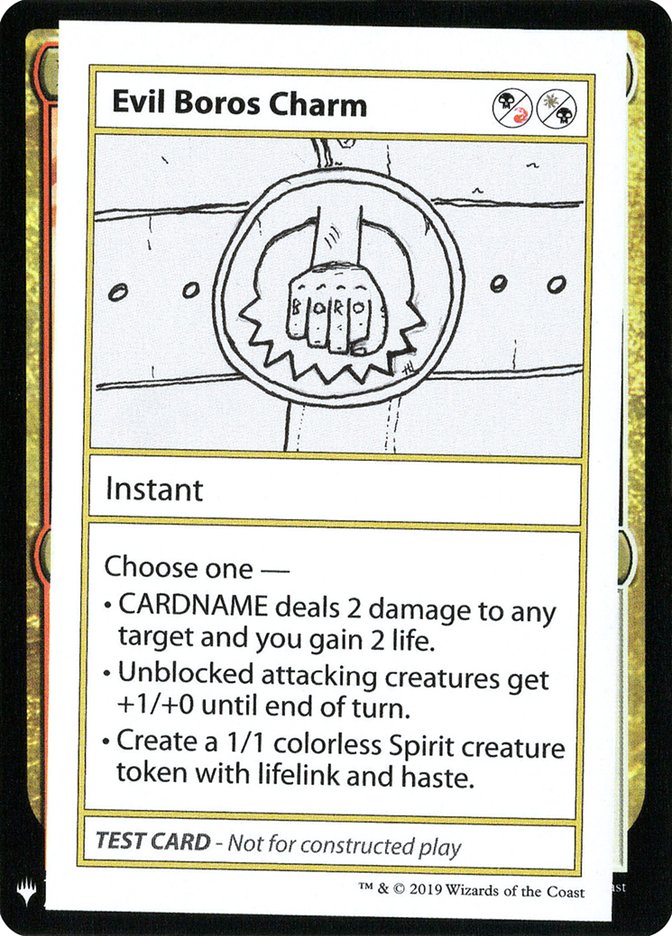 Evil Boros Charm [Mystery Booster Playtest Cards] | Pegasus Games WI