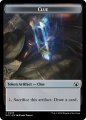 Golem // Clue Double-Sided Token [March of the Machine Commander Tokens] | Pegasus Games WI