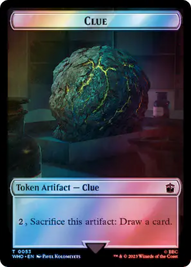 Horse // Clue (0053) Double-Sided Token (Surge Foil) [Doctor Who Tokens] | Pegasus Games WI
